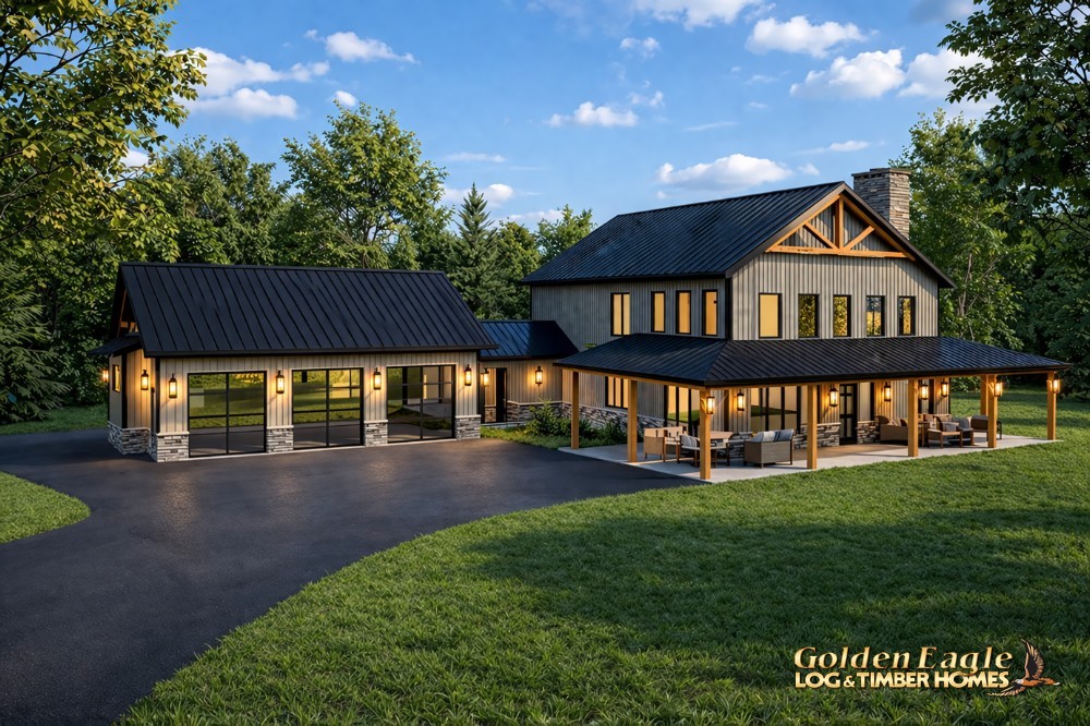 Exterior View Golden Eagle Barndominium