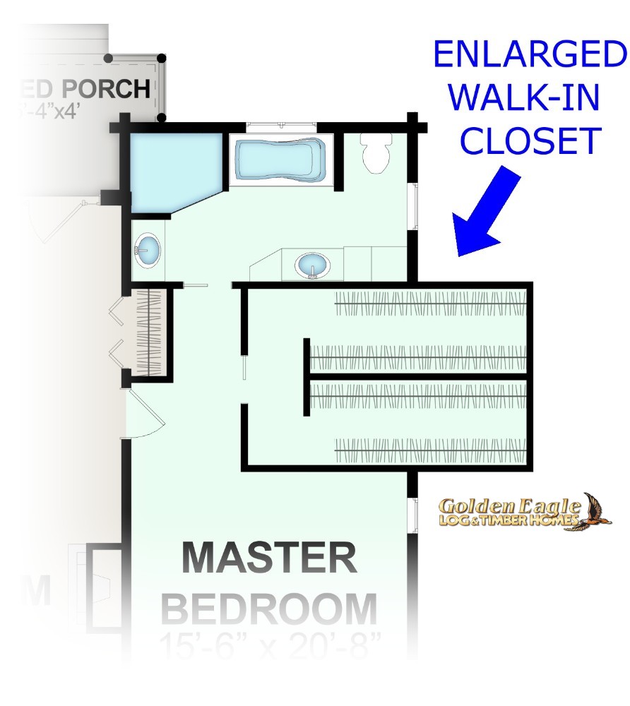 Optional Enlarged Master Suite Walk-In Closet
